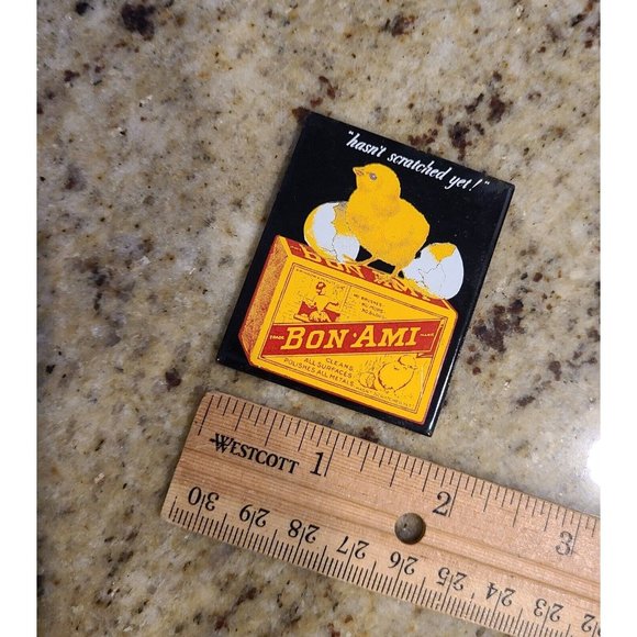 Vintage Bon Ami Cleaner Refrigerator Fridge MAGNET Advertising Chick Egg - Picture 3 of 4